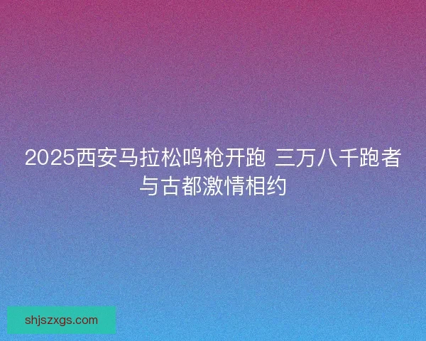 2025西安马拉松鸣枪开跑 三万八千跑者与古都激情相约